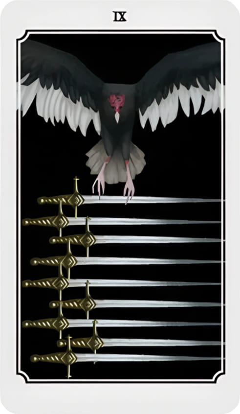 Nueve de Espadas — Anima Mundi Tarot