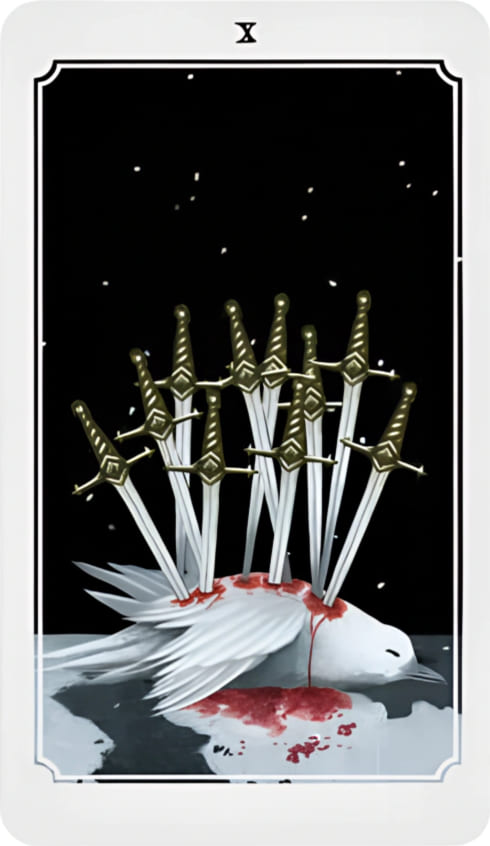 Diez de Espadas — Anima Mundi Tarot