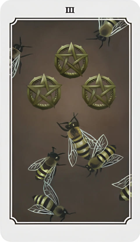 Tres de Oros — Anima Mundi Tarot