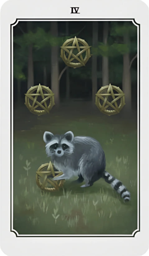 Cuatro de Oros — Anima Mundi Tarot