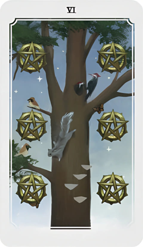 Seis de Oros — Anima Mundi Tarot