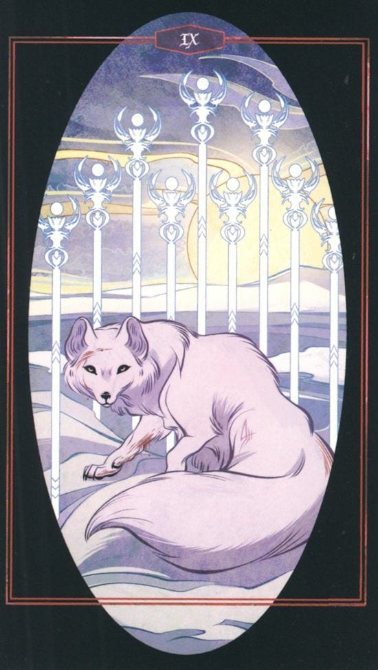 Nine of Wands — The Children of Litha Tarot