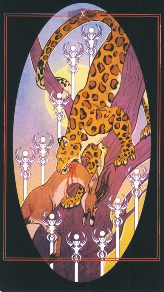 Десятка жезлов — Children of Litha Tarot