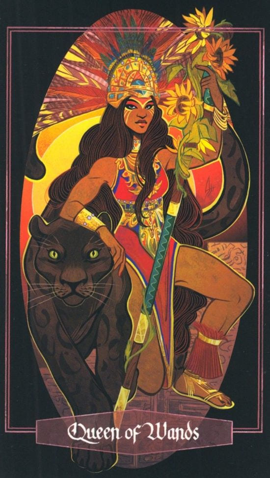 Queen of Wands — The Children of Litha Tarot