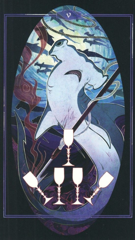 Five of Cups — The Children of Litha Tarot