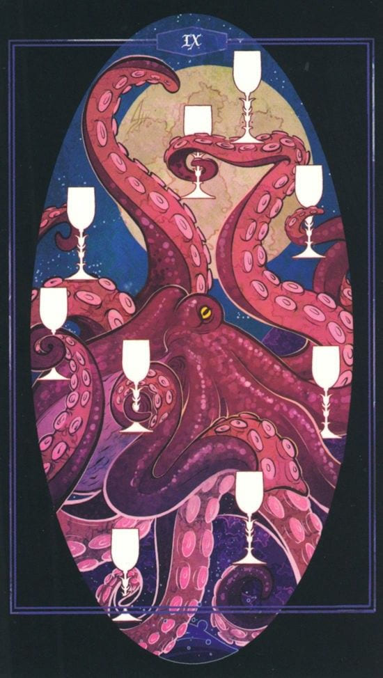 Nine of Cups — The Children of Litha Tarot