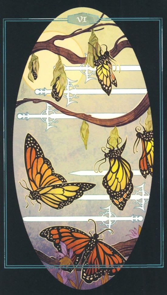 Six of Swords — The Children of Litha Tarot