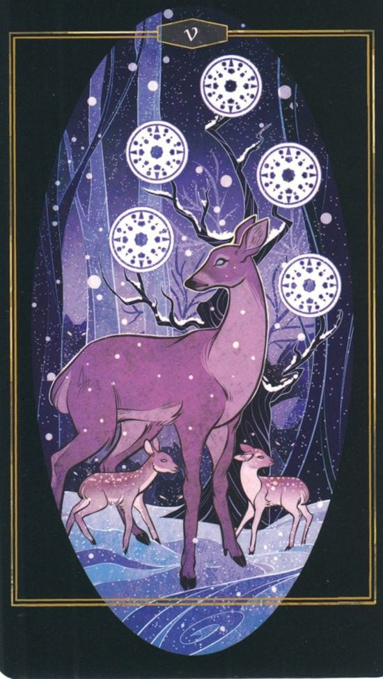 Five of Pentacles — The Children of Litha Tarot