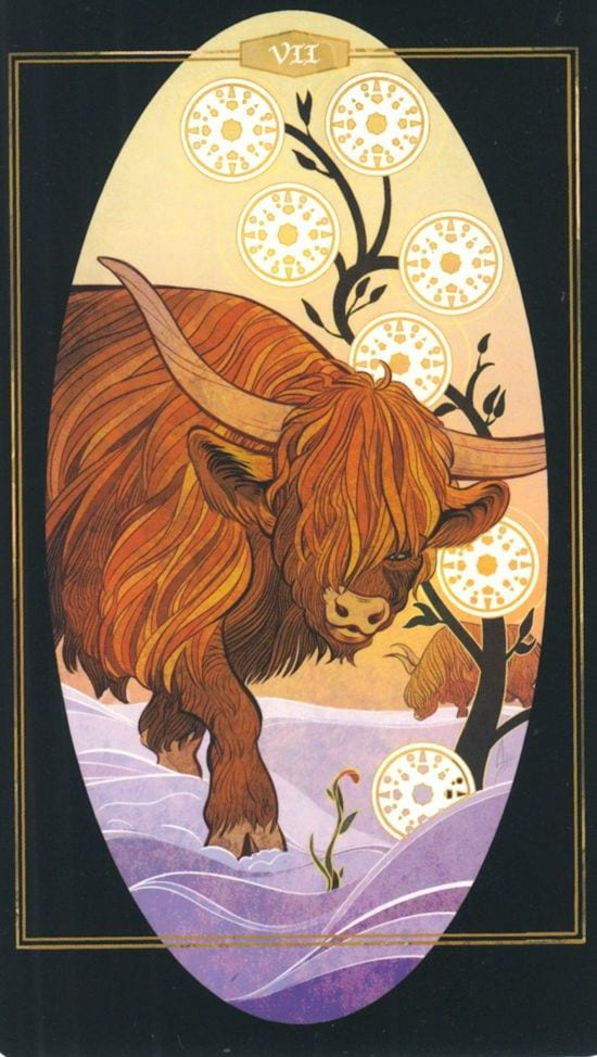 Seven of Pentacles — The Children of Litha Tarot