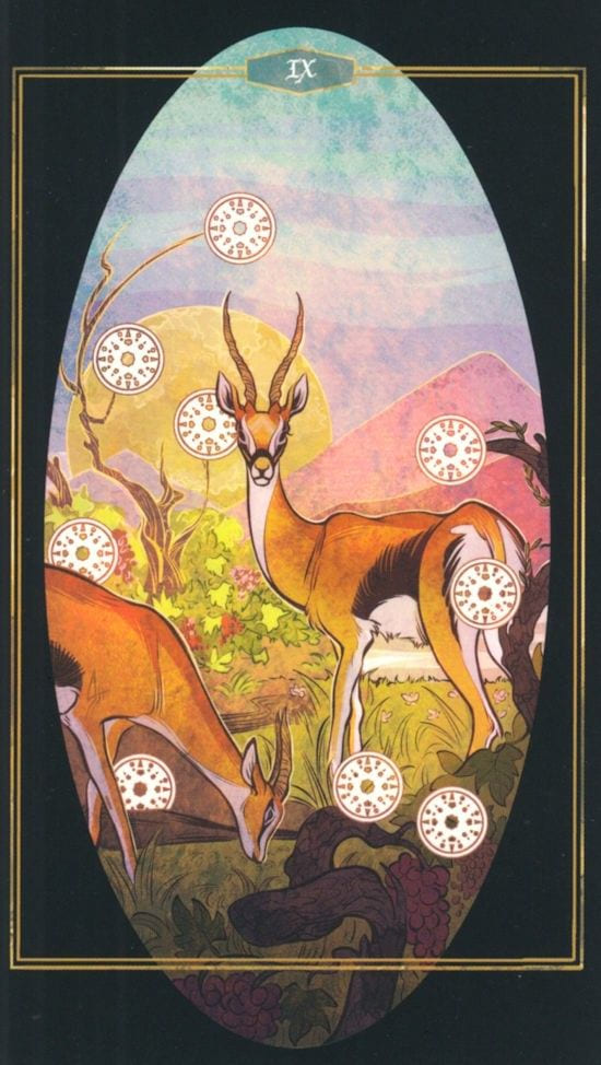 Nine of Pentacles — The Children of Litha Tarot