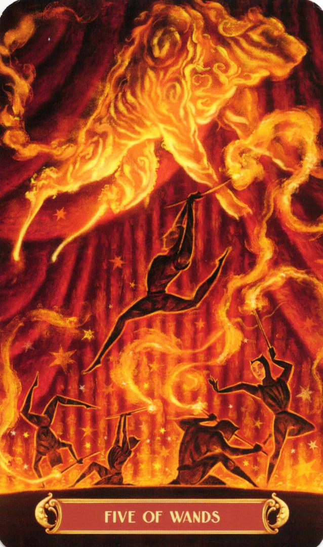 Five of Wands — Cirque du Tarot