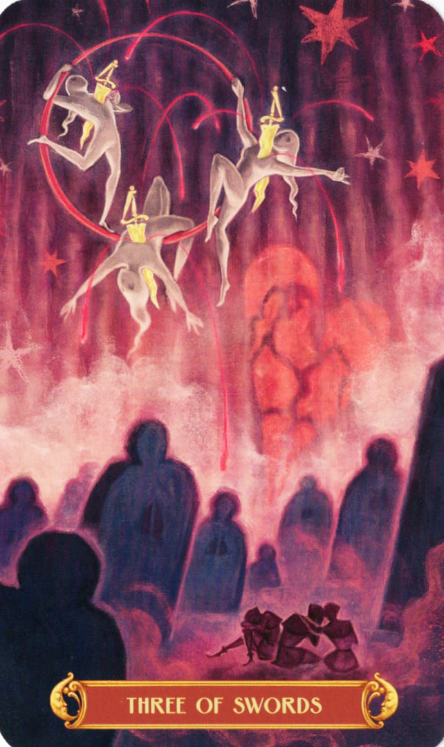 Tres de Espadas — Cirque du Tarot