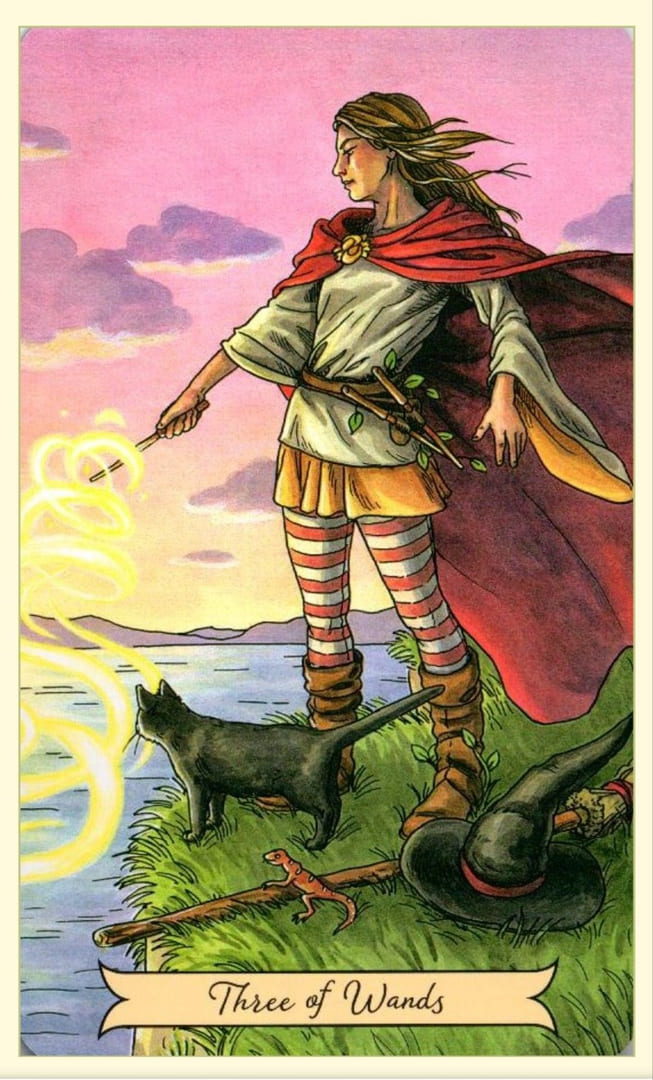 Three of Wands — Everyday Witch Tarot