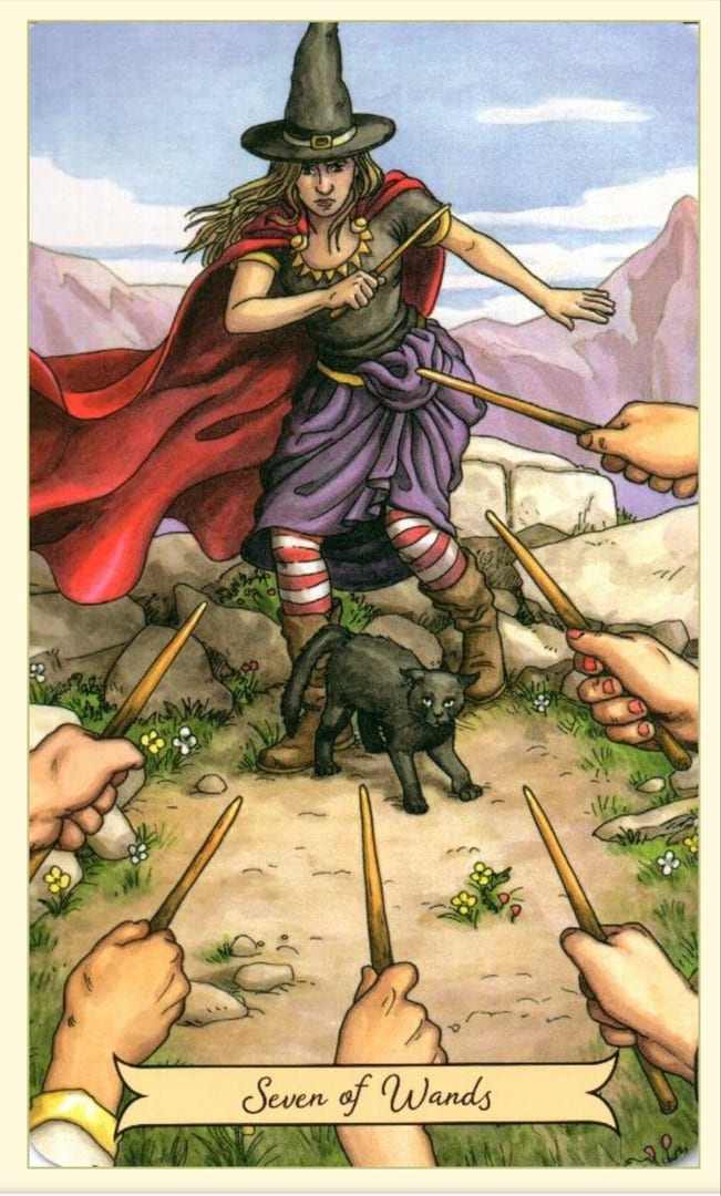Seven of Wands — Everyday Witch Tarot