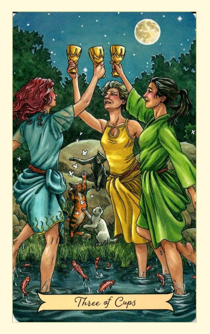 Three of Cups — Everyday Witch Tarot
