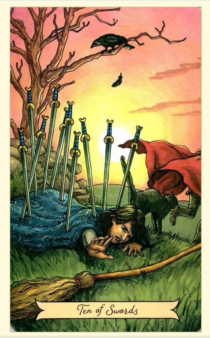 Diez de Espadas — Everyday Witch Tarot