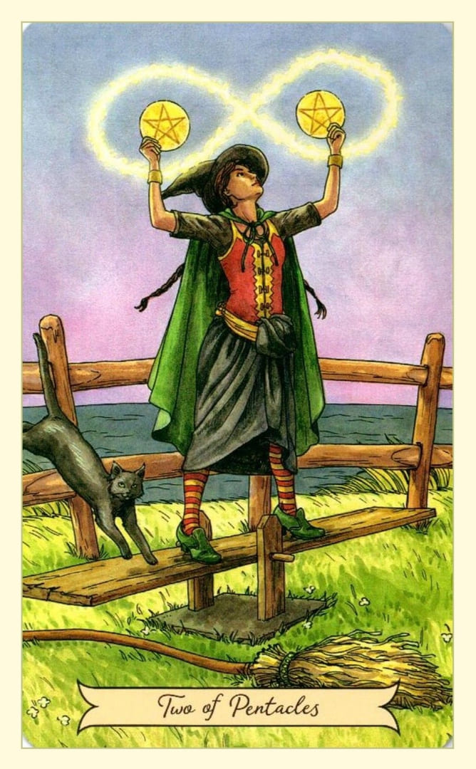 Dos de Oros — Everyday Witch Tarot