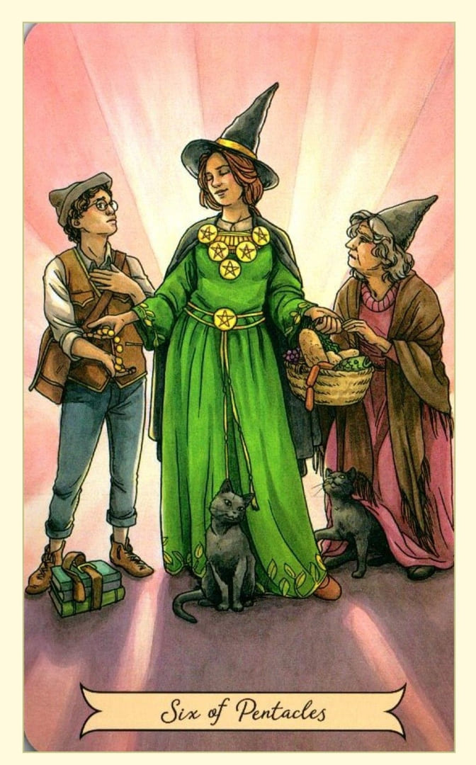 Seis de Oros — Everyday Witch Tarot