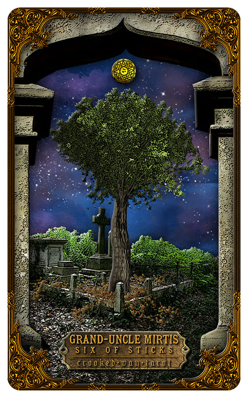 Six of Wands — Crooked Way Gothic Tarot
