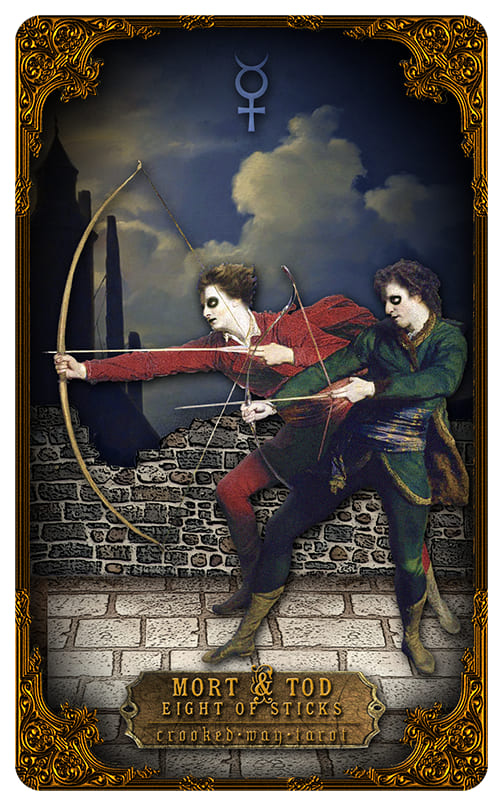 Eight of Wands — Crooked Way Gothic Tarot