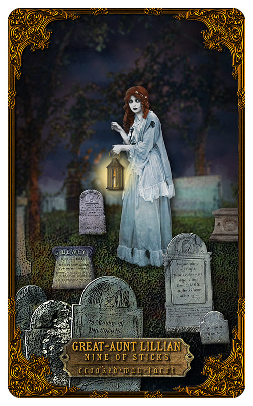 Nine of Wands — Crooked Way Gothic Tarot