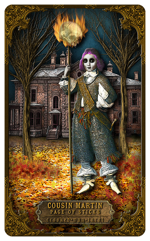 Page of Wands — Crooked Way Gothic Tarot