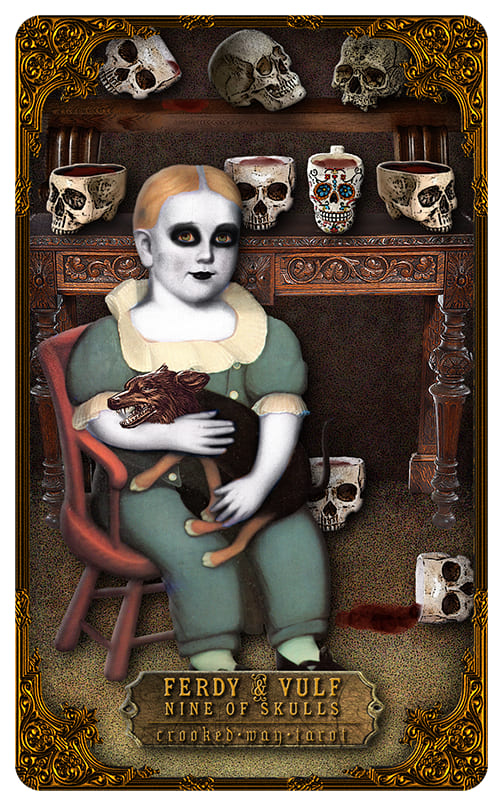 Nine of Cups — Crooked Way Gothic Tarot