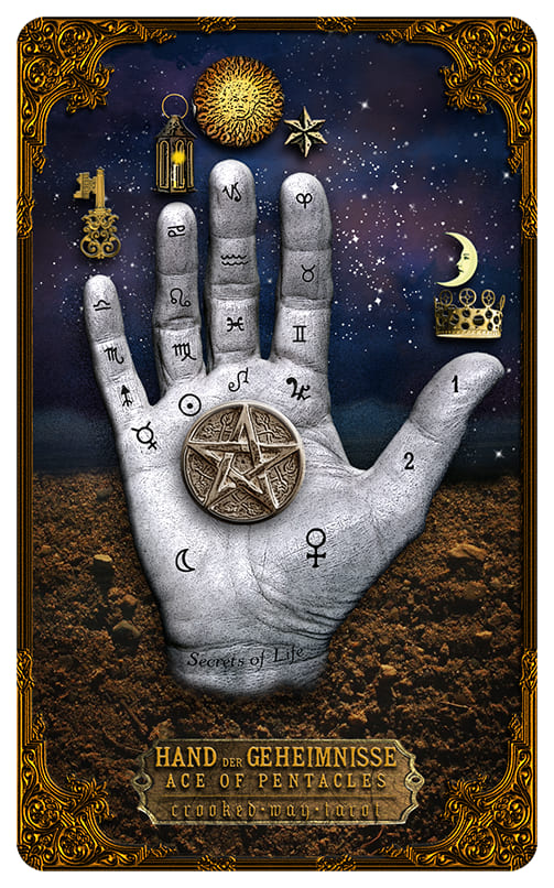 Ace of Pentacles — Crooked Way Gothic Tarot