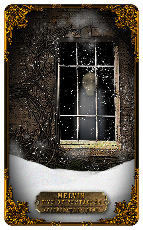 Five of Pentacles — Crooked Way Gothic Tarot