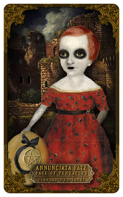 Page of Pentacles — Crooked Way Gothic Tarot