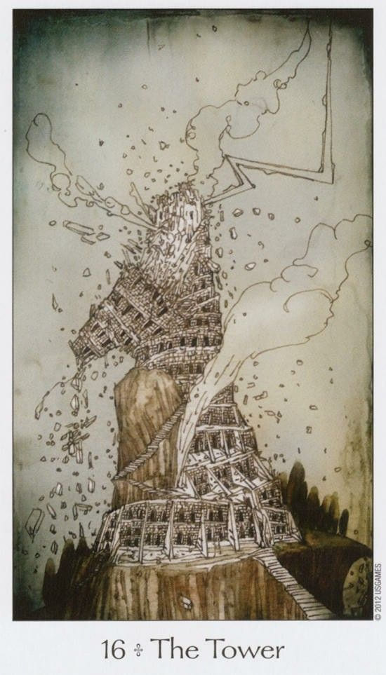 The Tower — Dreaming Way Tarot