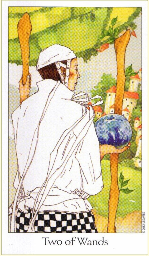 Dos de Bastos — Dreaming Way Tarot