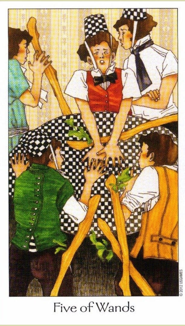 Five of Wands — Dreaming Way Tarot