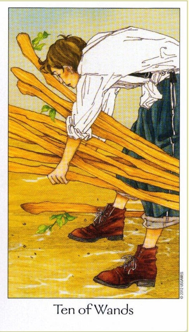 Ten of Wands — Dreaming Way Tarot