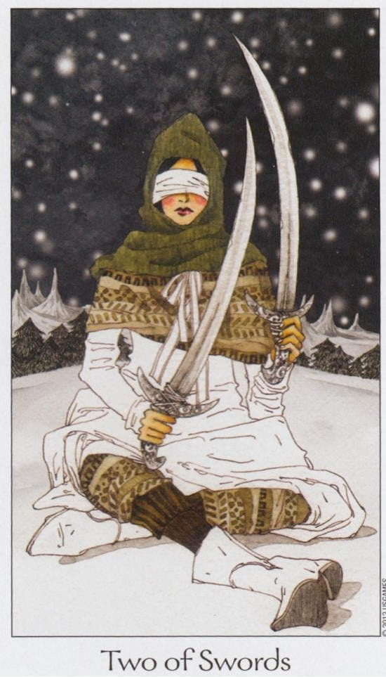 Dos de Espadas — Dreaming Way Tarot