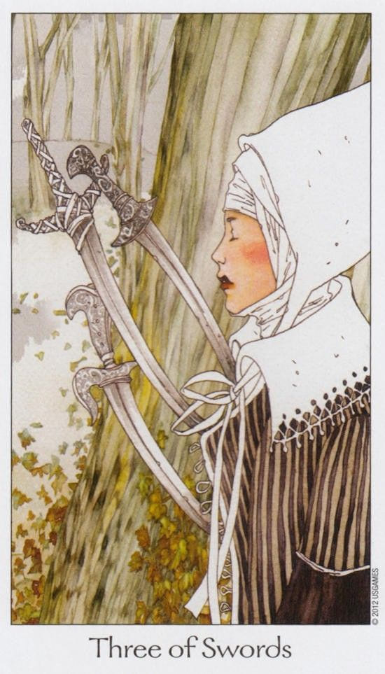 Tres de Espadas — Dreaming Way Tarot