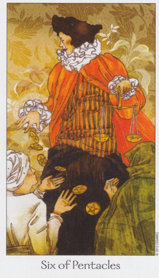 Six of Pentacles — Dreaming Way Tarot
