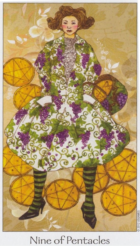 Nine of Pentacles — Dreaming Way Tarot