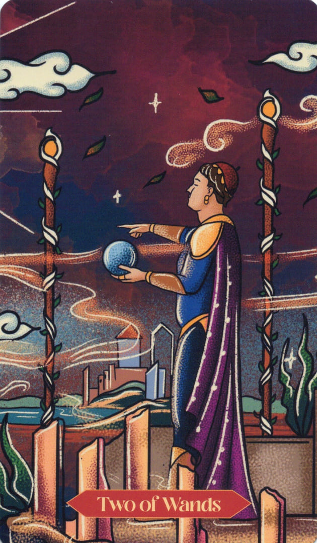 Dos de Bastos — Dreamscapes Tarot