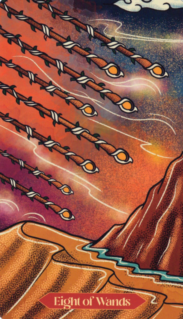 Eight of Wands — Dreamscapes Tarot