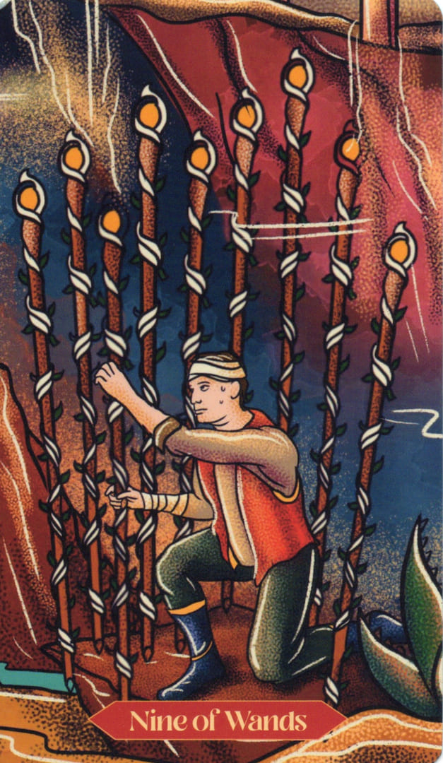 Nine of Wands — Dreamscapes Tarot