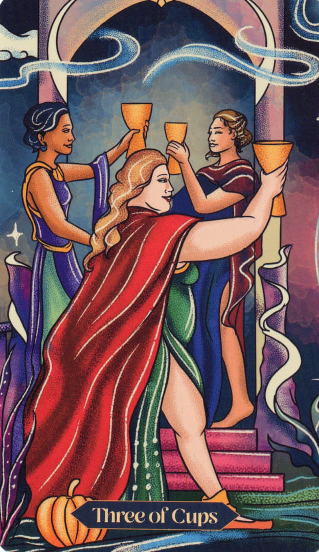 Three of Cups — Dreamscapes Tarot