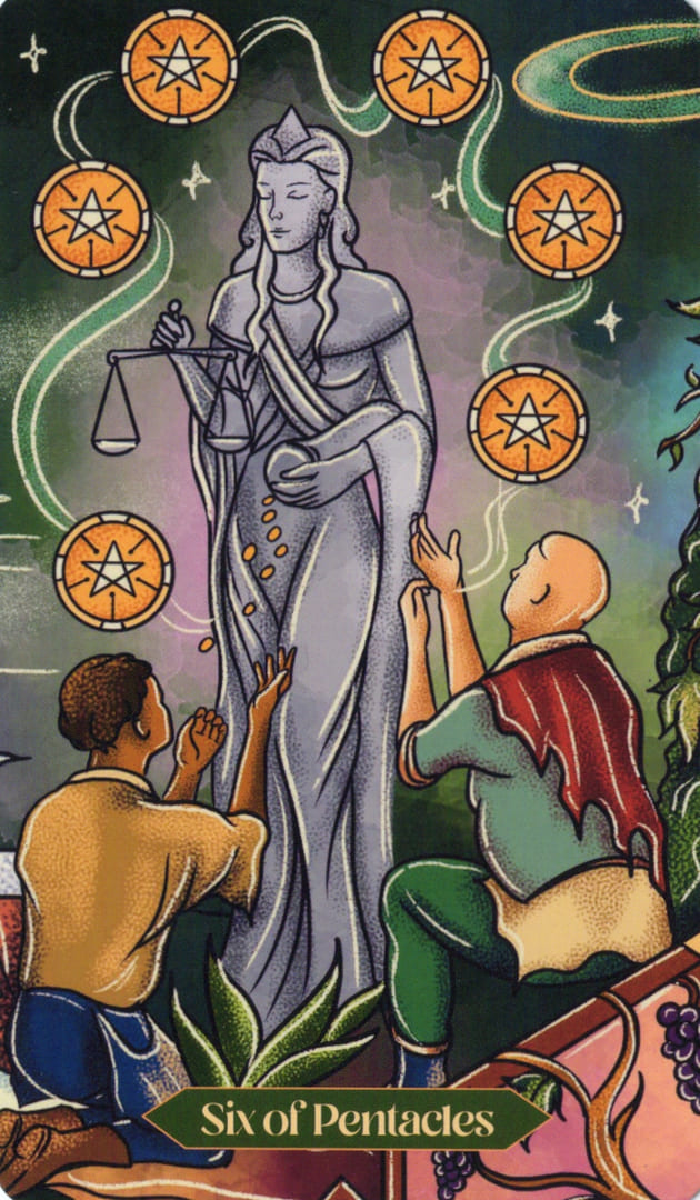 Six of Pentacles — Dreamscapes Tarot