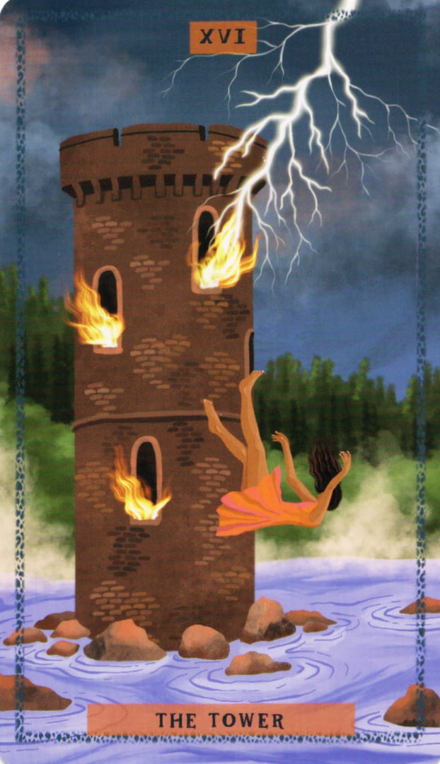The Tower — Earth Woman Tarot