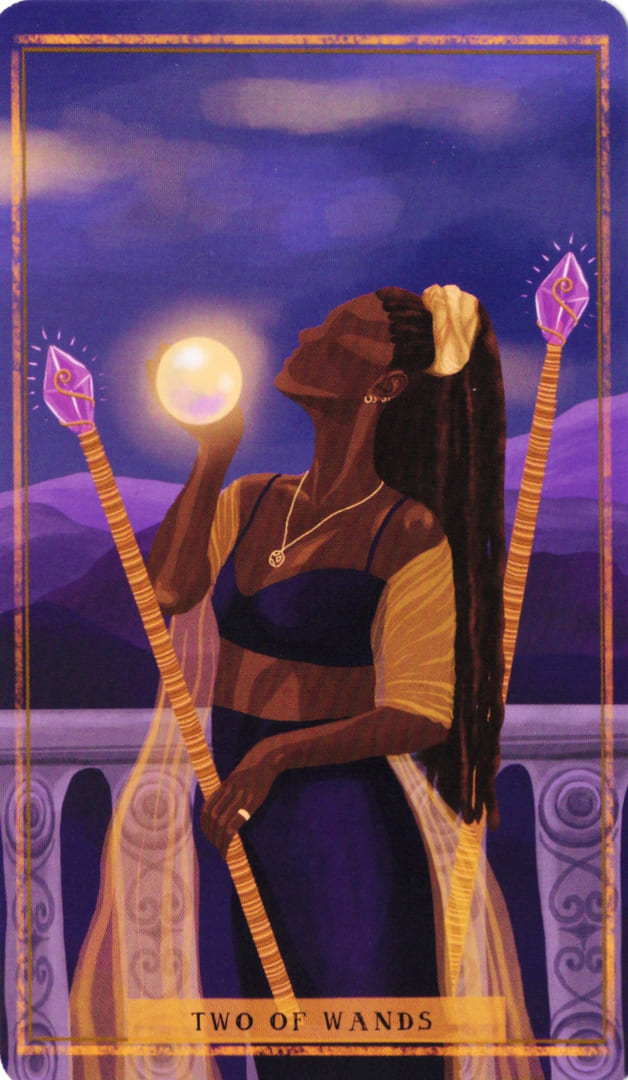 Two of Wands — Earth Woman Tarot