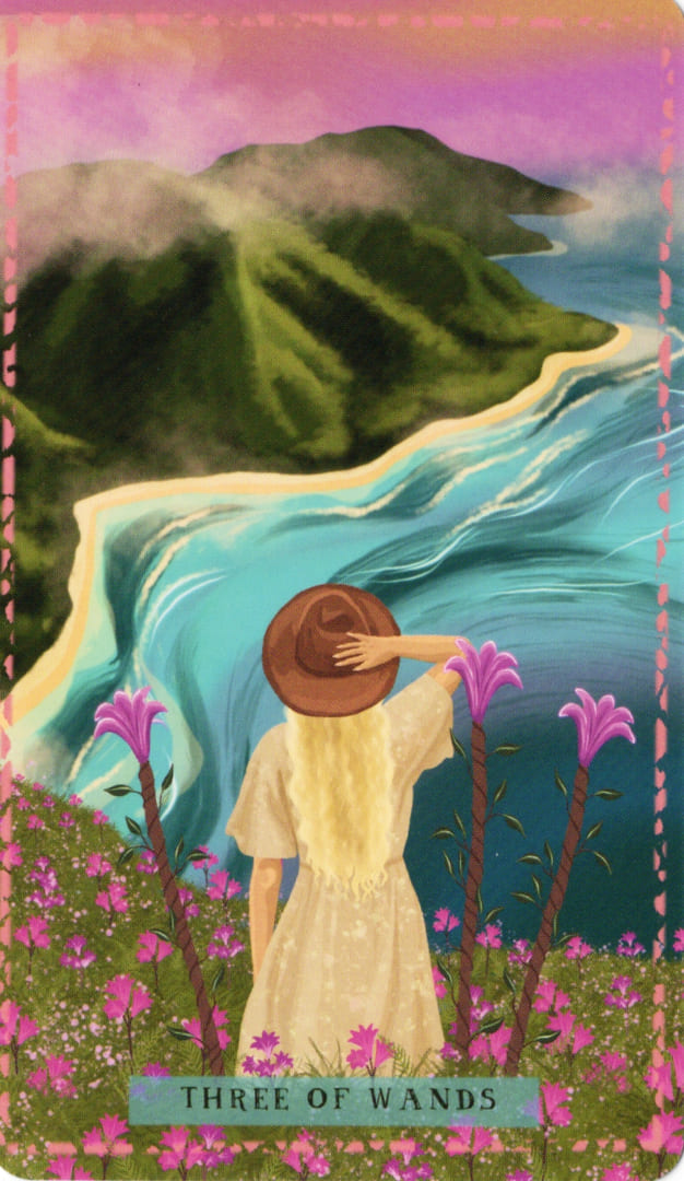Three of Wands — Earth Woman Tarot