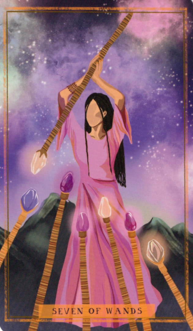 Seven of Wands — Earth Woman Tarot
