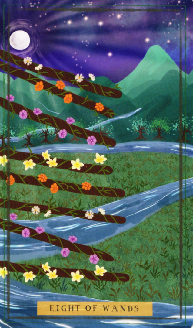 Eight of Wands — Earth Woman Tarot