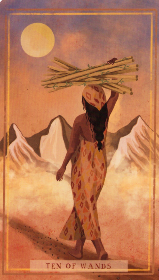 Ten of Wands — Earth Woman Tarot