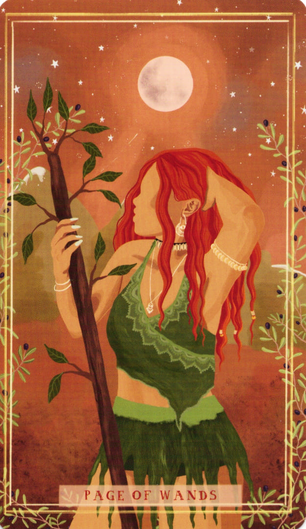 Page of Wands — Earth Woman Tarot